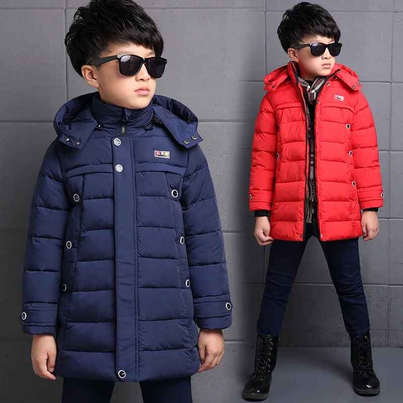 

Children's cotton coat thickening 2017 winter baby long cotton jackets Outwear 6-13 years