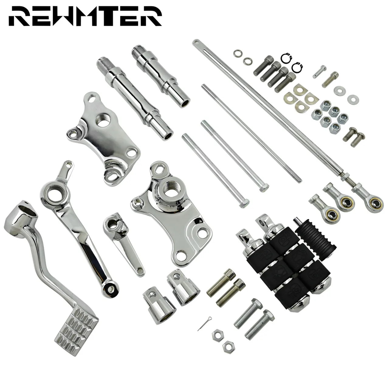 

Chrome Pegs& Levers& Linkages Motorcycle Forward Controls Complete Kit For Harley Sportster XL 1991-2003 Iron 883 1200 Roadster