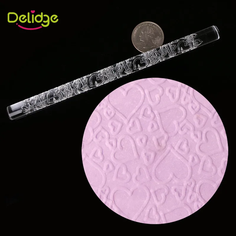 

Delidge 1pc Irregular Size Love Rolling Pin Acrylic Material Transparent Color Biscuits All Kinds of Sugar Biscuit Mold Tool