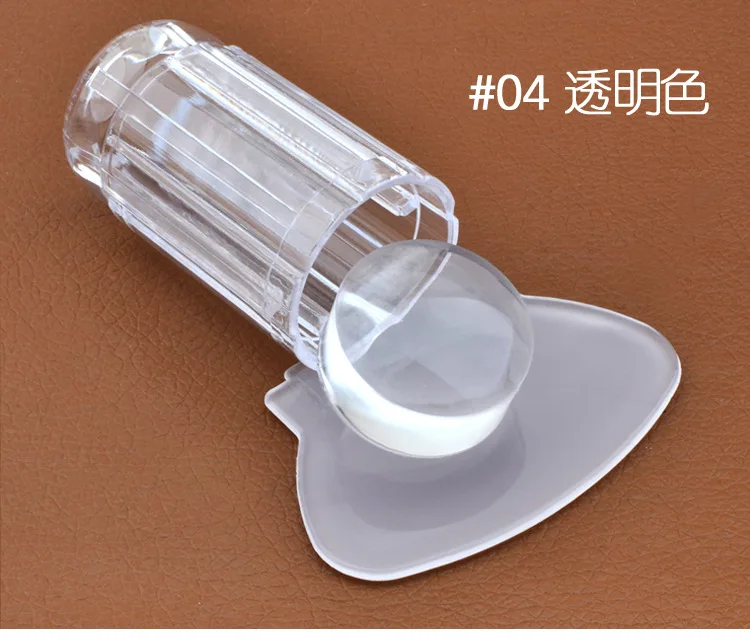 8 цветов силиконовый прозрачный Желейный штамп прозрачный штемпель для тиснения ногтей скребок лак печать Переводные инструменты для штамповки ногтей шаблон
