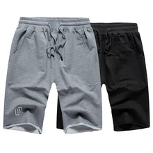 Свободные повседневные шорты-Карго короткие штаны Летние Стильные льняные дышащие брюки с принтом для бега по колено спортивные штаны эластичные