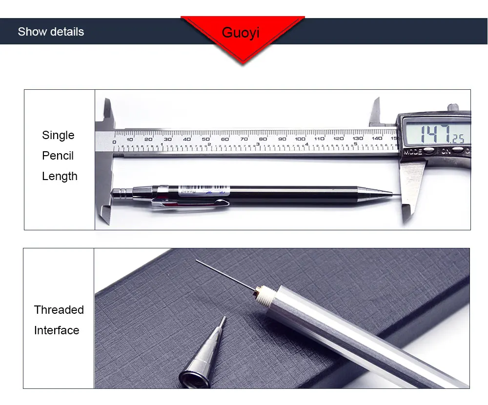 Guoyi K101, 3 цвета, Металлический Мини автоматический карандаш, 0,5 мм., для обучения, офиса, школы, канцелярские принадлежности, Подарочная металлическая ручка и ручка для бизнес-отелей