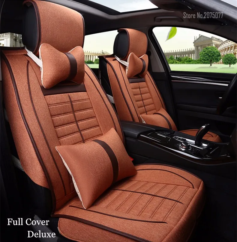 cotton linen seat cover D04