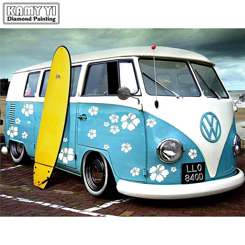 

Diamond Painting Cross Stitch car surf DIY 5D Diamond Mosaic Embroidery Picture of Rhinestone full square Home Decor