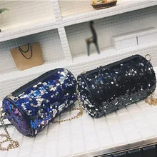 Nueva llegada de la manera mujeres Lentejuelas cuero crossbody bolso Bolsos Mujer sexy señoras elegantes Bolsas