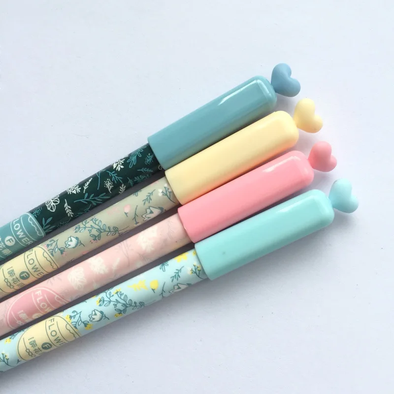 

60 pcs/lot Flower Love Pen Cup Gel Pen Signature Pen Escolar Papelaria School Office Supply Promotional Gift