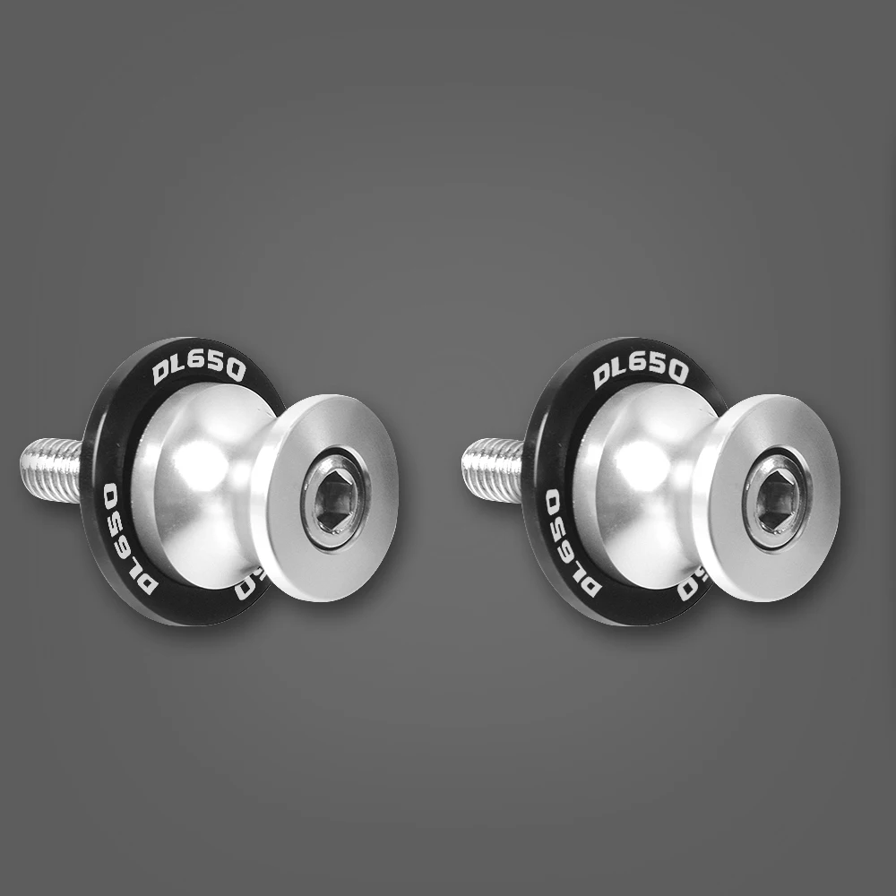 8MM Silver Для SUZUKI DL650 DL 650 2004-2010 2005 2006 2007 2008 2009 2010 2004 8 мм Алюминий SwingarmSliders мотоцикл стойка для катушки винты - Цвет: 8MM Silver