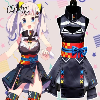 

Anime AIYouTuber Kaguya Luna Dress KaguyaLuna Black Cosplay Costumes Sets Dress For Women Girls Clothes