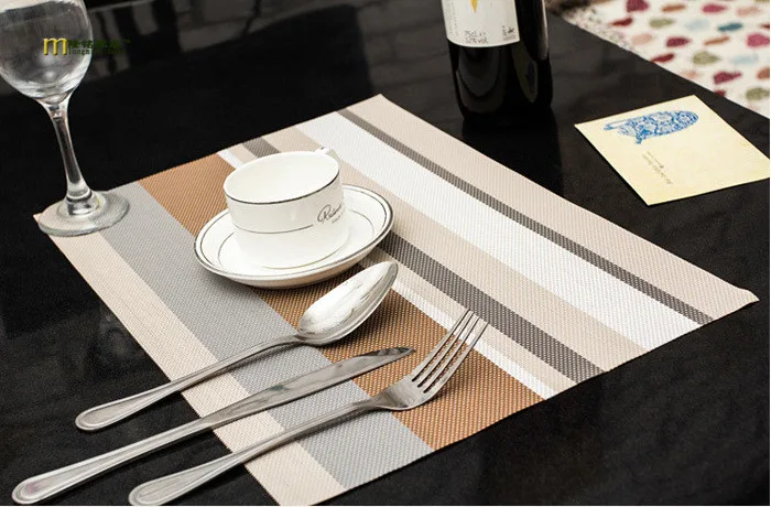 

4PCS/LOT Placemats PVC Placemat Bar Mat Plate Mat Table Mat Set Kitchen Hot Pads 30*45cm LB 256