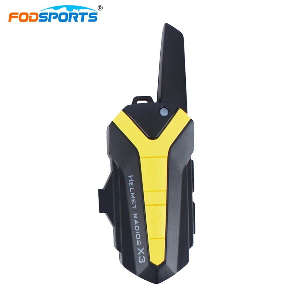 Гарнитура Fodsports X3 Plus для мотоциклетного шлема Bluetooth Интерком 3000 м мотоциклистов