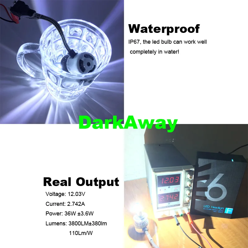 H4 LED Car Headlight LH-C6F-H4-6 DarkAway