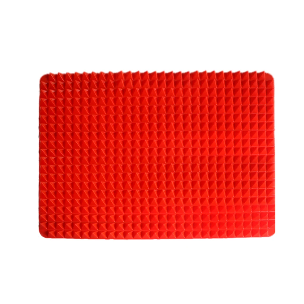 Новое поступление антипригарный уменьшающий коврик для барбекю кухонный противень кухонная подкладка для микроволновой печи коврик для запекания красная Пирамида сковорода силиконовый коврик