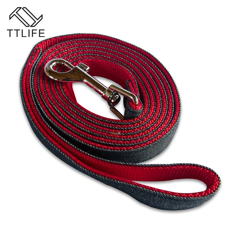TTLIFE, высокое качество, 120 см, обновленный Регулируемый ошейник, веревка, поводки для щенков, поводок для питомцев, поводок, набор для домашних собак, 3 размера - Цвет: Красный