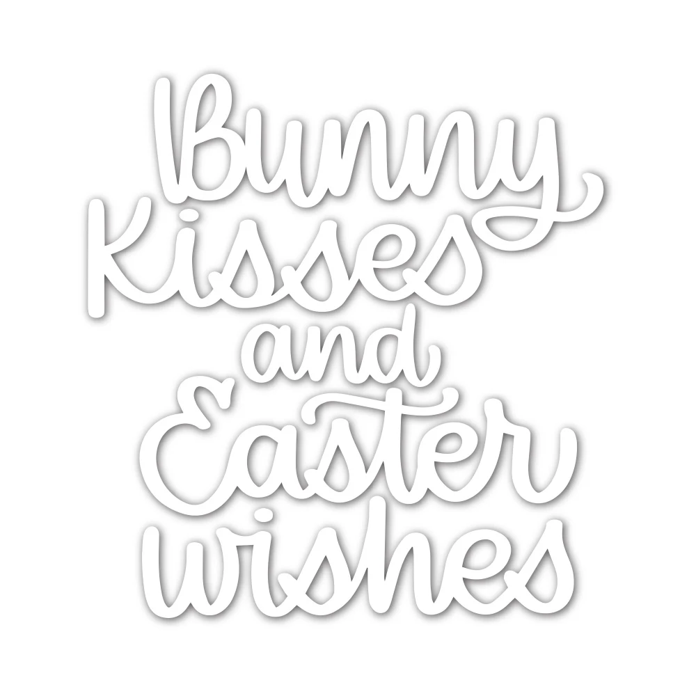 

Metal Cutting Dies for Scrapbooking Bunny Kisses Easter Wishes Cuts Stencils Embossing Paper Cards Making Decorative New 2019