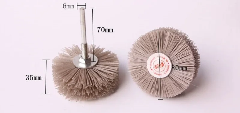 Новинка 1 шт. нейлоновая абразивная проволока шлифовальная колесная дрель нейлоновая щетина щетка для деревянной мебели полировка из красного дерева