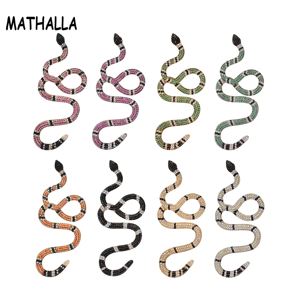 

MATHALLA Intsgram New Design Snake With Colorful AAA+ Cubic Zircon Stone