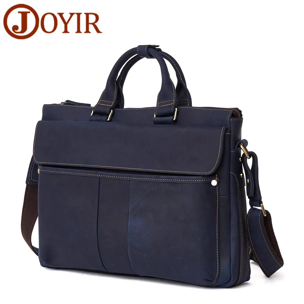 JOYIR العلامة التجارية الرجال حقائب خمر الذكور حقيبة يد رجال الأعمال محمول جلد أصلي للرجال Crossbody حقيبة كتف