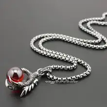 Коготь Дракона& Dragon Ball 316L нержавеющая сталь мужская Байкерская панк Подвеска 4S021 стальное ожерелье 24 дюйма