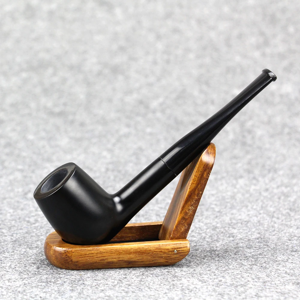 Handmade Ebony Wood Smoking Pipe With 9mm Filter – Straight Style Gift Pipe