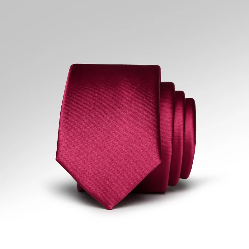 High Quailty NEW Fashion Ties for Men Red Elegant Tie 5CM Slim Silk