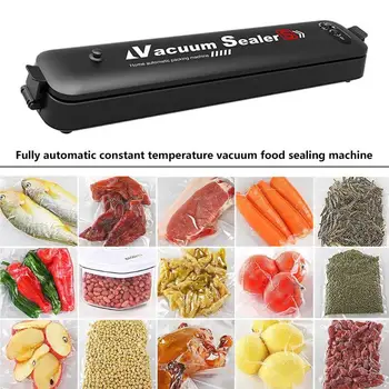 

Automatic Constant Temperature Vacuum Food Sealing Machine Vacuum Sealer + 15pcs Fresh Keeping Bags Vacuum Sealing Sealer