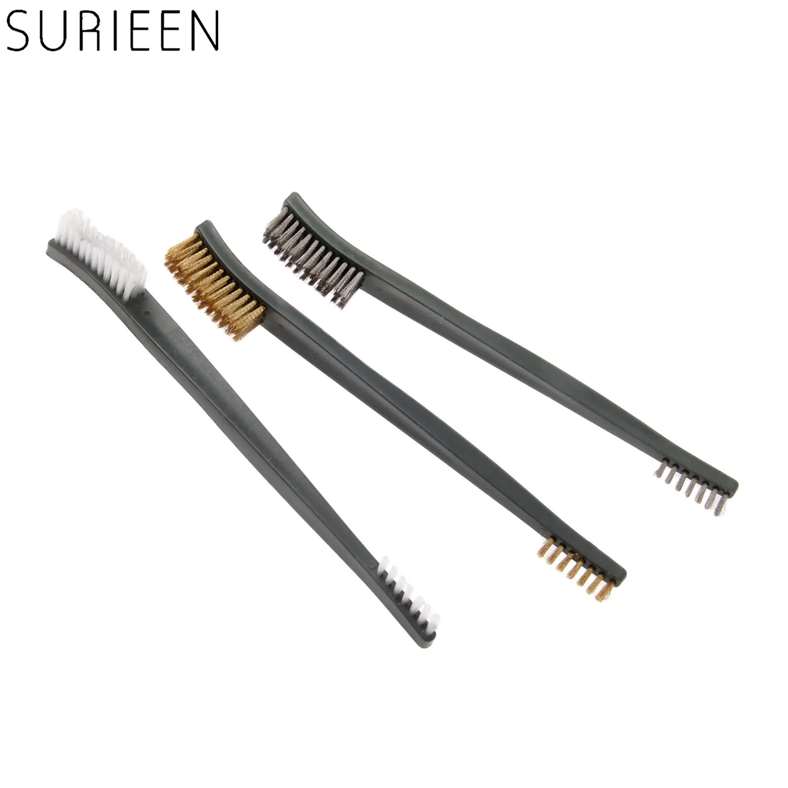SURIEEN 3pcs/Set Gun Cleaning Set Brush Double Headed Cleaning Kit Hand Gun Hunting Accessories Tactical Rifle Clean Tool
