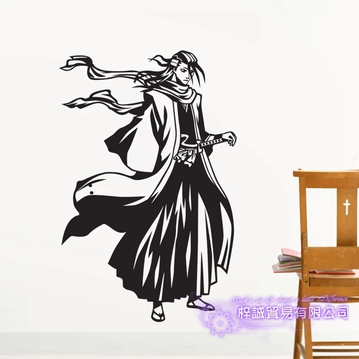 DCTAL BLEACH Kuchiki Byakuya Car Decal Wall Sticker Cartoon Fans Vinyl Wall Stickers Car Decal Decor Home Decorative