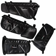 Передние и задние боковые черные карбоновые дверные сумки и колодки для- Can-Am Can Am Maverick X3