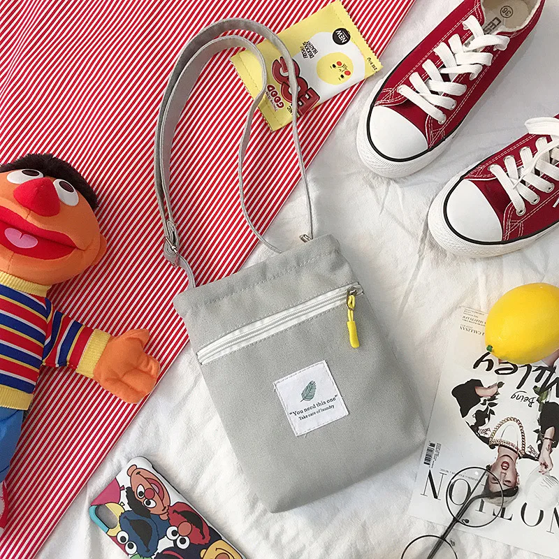 

Fashion Patchwork Zipper Women Canvas Handbags Messenger Bags 2019 New Female Students School Bags Casual Soft Shoulder Bags