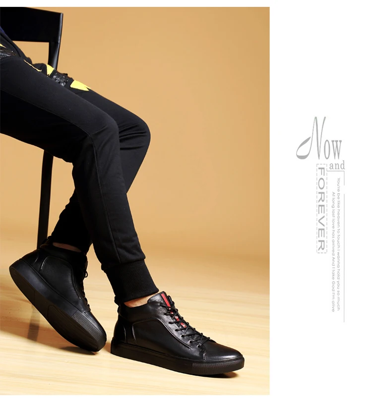JINTOHO/; повседневные кожаные ботинки; Мужская обувь из натуральной кожи; модная мужская обувь; Зимние ботильоны; мужские ботинки; Зимняя мужская обувь