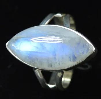 

Genuine Rainbow Moonstone Ring 925 Sterling Silver, Size: 6.5 , MHBAR3113