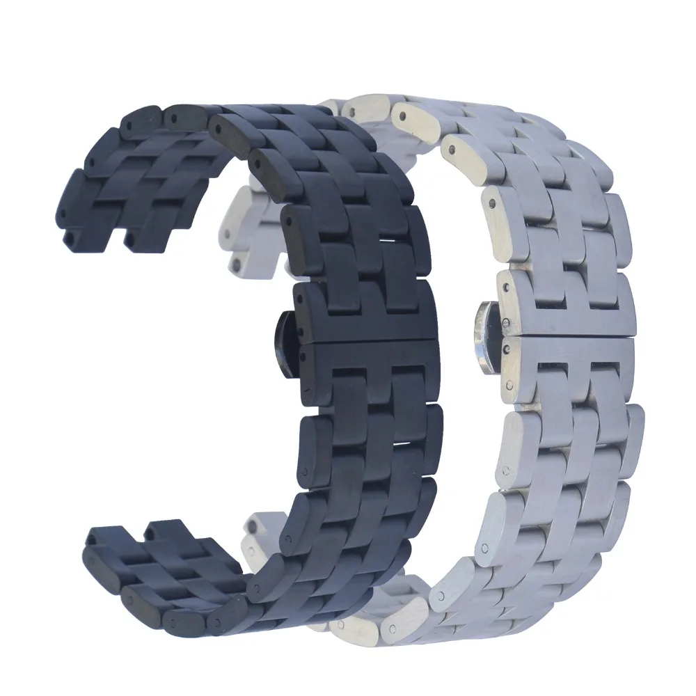 Stainless Steel Watch Band Strap Bracelet Pebble Steel Strap Pebble