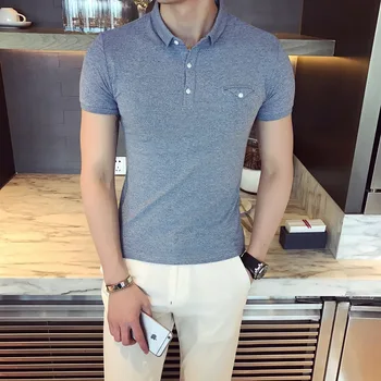 

The new men's men's slim short sleeved summer solid half sleeve men's T-shirt