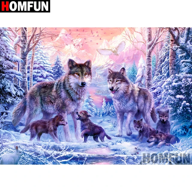 Diamond Painting - Pack of Wolves