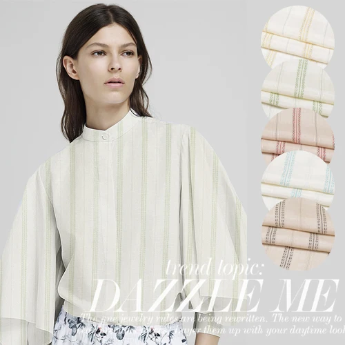 

Полосатая натуральная шелковая льняная ткань, окрашенная полосатая ткань, шелковая льняная ткань