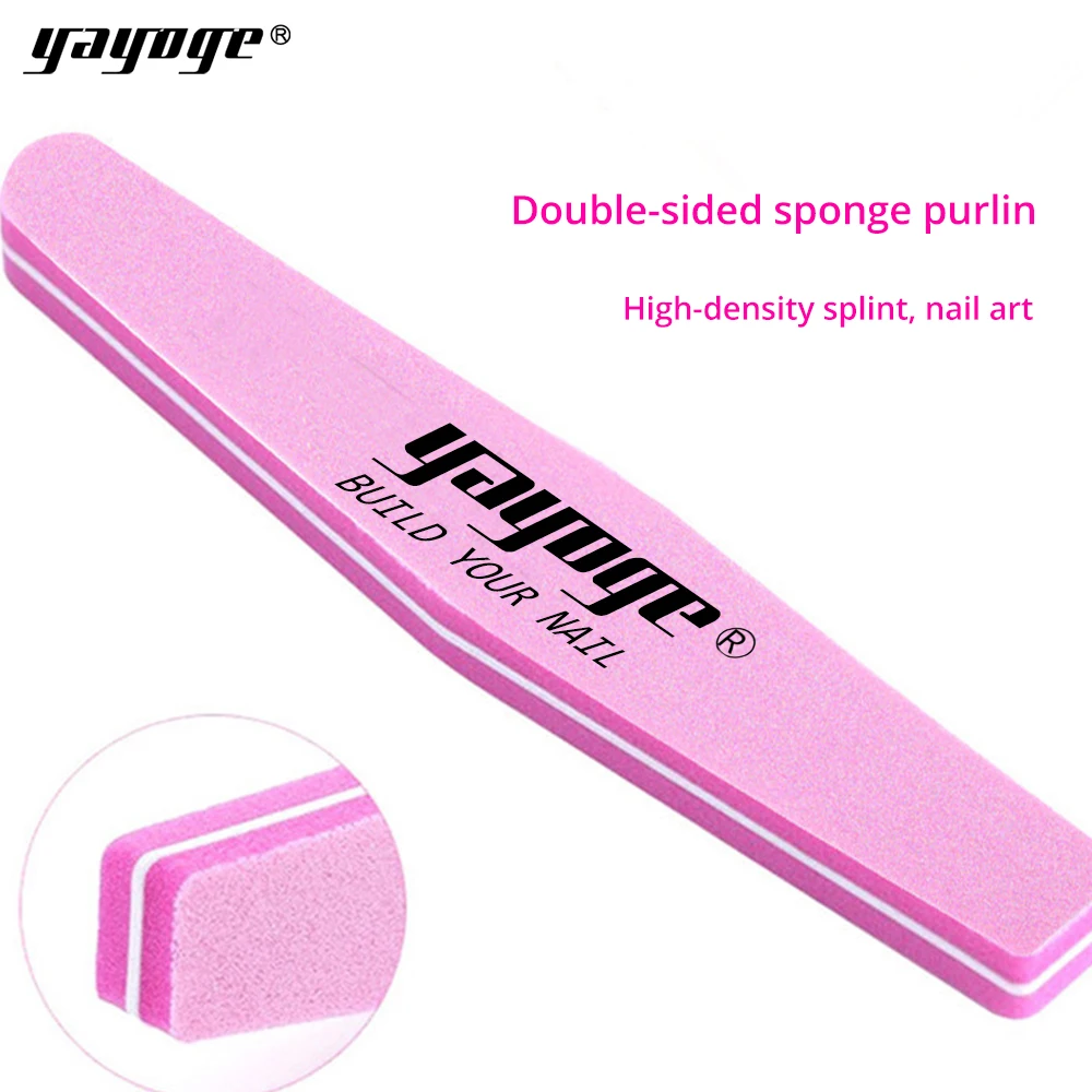 

yayoge Nail Files Buffer Buffing Slim Crescent Nail Makeup Tools Spong Nail File salon