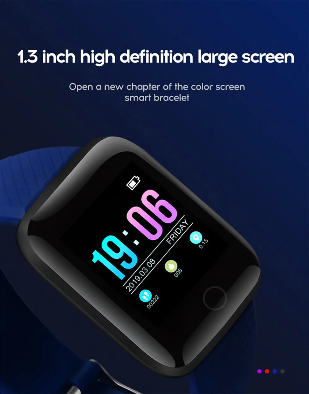 Спортивные D13 Смарт-часы мужские \ женские пульсометр кровяное давление фитнес-трекер умные часы для IOS Android