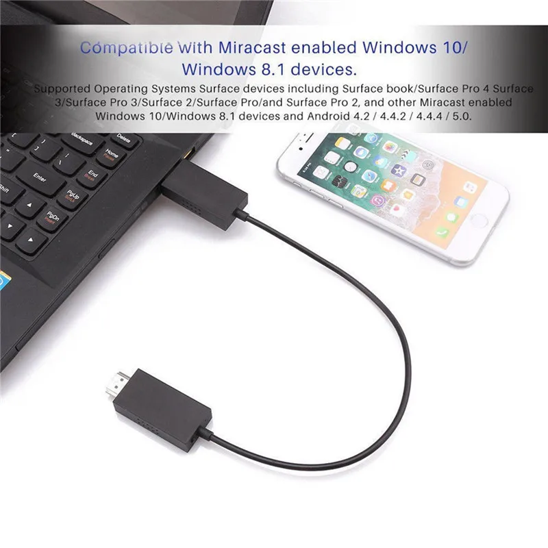 Высокое качество 1 шт. беспроводной адаптер дисплея для Microsoft V2 приемник HDMI и USB