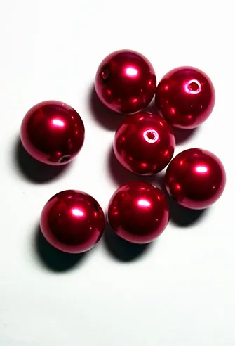 

(choose size) 6mm/8mm/10mm/12mm/14mm/16mm/18mm/23mm/25mm dark red color Acrylic Pearl Beads #38