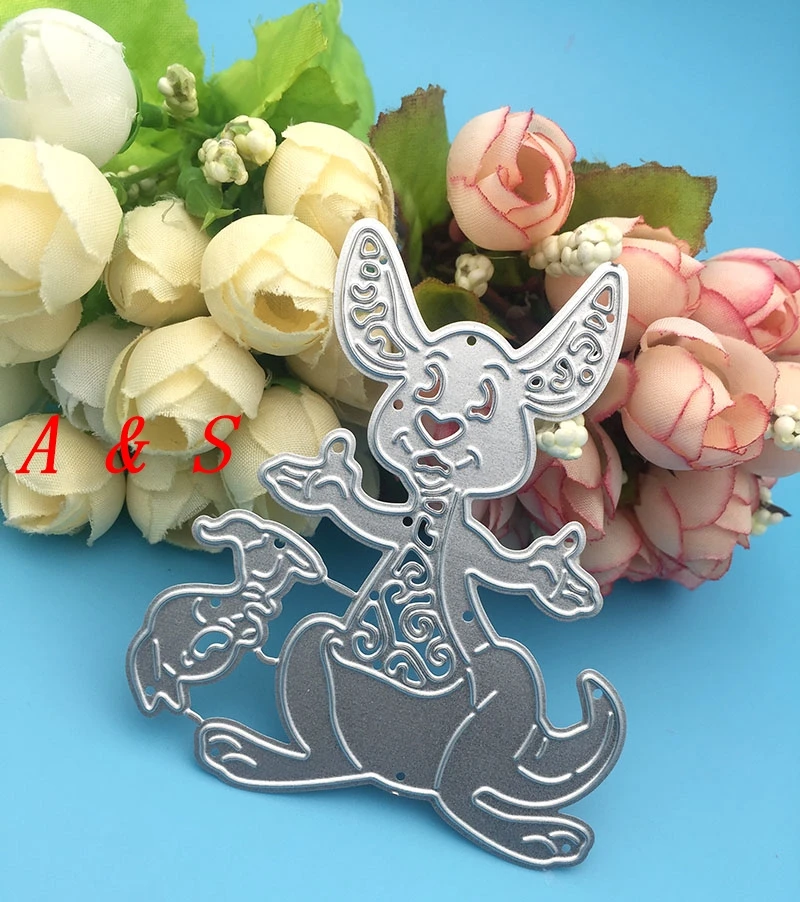  B12 Kangaroo Mother and Baby METAL CUTTING DIES Scrapbook card invitation paper craft party decor e - 32849764657
