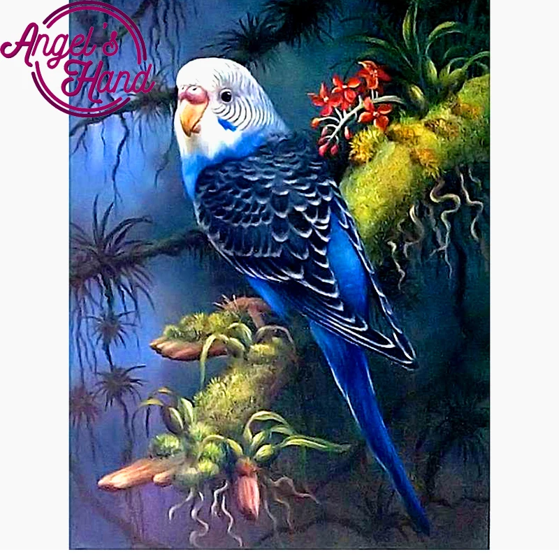 5D DIY Diamond embroidery Forest parrot full drill diamond painting Cross Stitch sets pictures of Rhinestones mosaic decor | Дом и сад