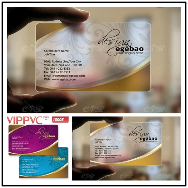 Wholesale Business Cards Transparent PVC Business Card
