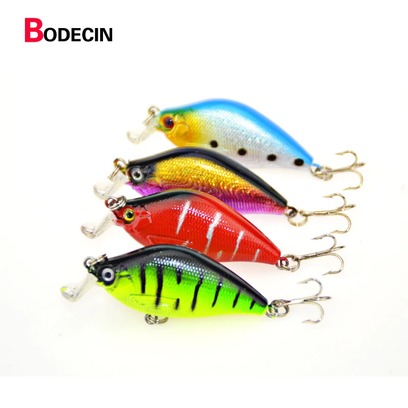 80PCS 6.5cm 8.4g Fishing Lure Artificial Bass Fishing Lures 3d Fish Eye Plastic Hard Fake Baits Laser Crank Bait Lures Trolling