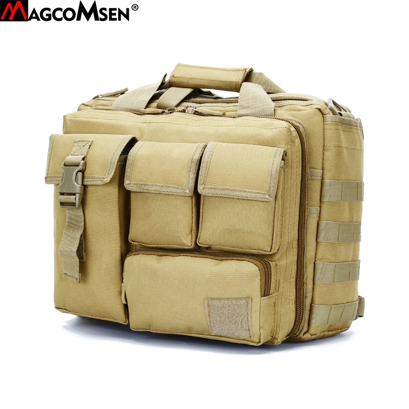 

MAGCOMSEN 36x25x29cm Classic Men Briefcase Nylon Durable Laptop Computer Bags Man Camouflage Military Army Work Bags AG-LM-01