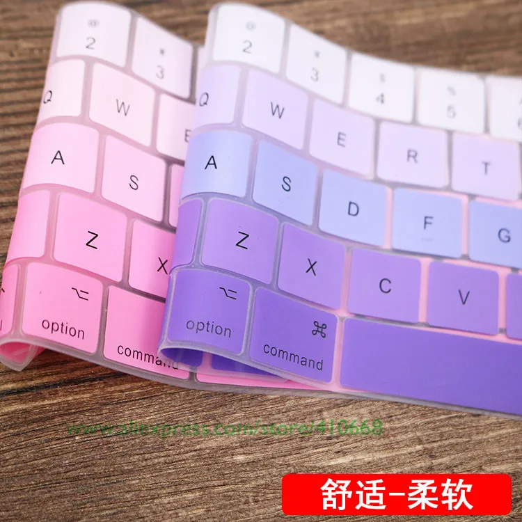 

US Version English Language Silicone Keyboard Cover Skin For MacBook Pro 13 15 Retina With TouchBar A1989 A1990 & A1706 A1707