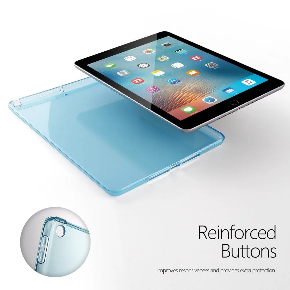 Ультра тонкий прозрачный защитный чехол для ipad mini 1 / 2 3 гибкий мягкий ТПУ Dropproof