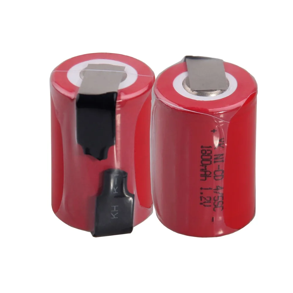 

2 pcs 4/5SC 1800mah 1.2v battery NICD rechargeable batteries for makita bosch B&D Hitachi metabo dewalt for emergency light toy