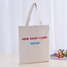 100 шт/партия Winner отбеленный цвет с принтом логотипа на заказ Модная хлопковая Сумка-тоут простые натуральные хлопковые холщовые сумки на плечо