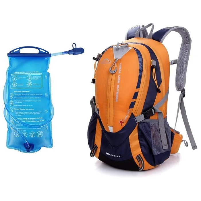 Orange Открытый Кемпинг Сумка езда спортивный рюкзак и 1.5L воды мешок - Цвет: Orange
