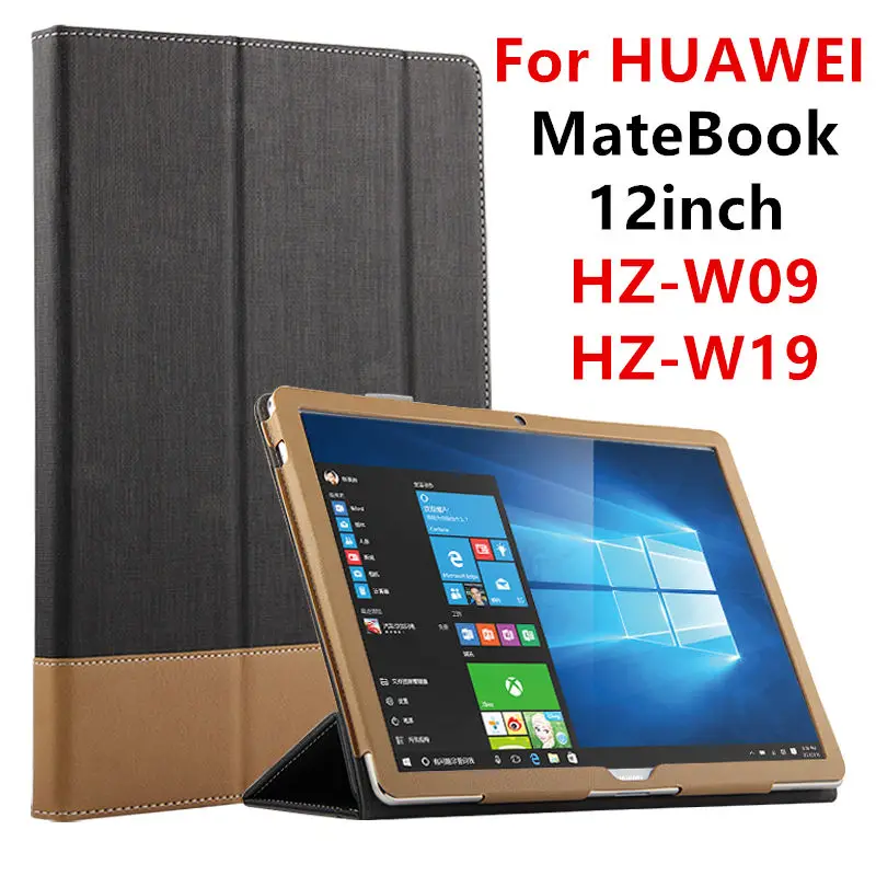 

Case For HUAWEI MateBook Smart cover 12inch Faux Leather Protective Tablet PC For HUAWEI MateBook HZ-W09 HZ-W19 HZ-W29 Protector